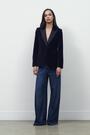 Reiss Navy Verda Velvet Single-Breasted Tuxedo Blazer - Image 2 of 8