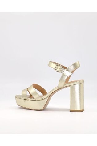 Dune London Gold Molten Sandals - Image 2 of 7
