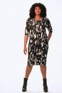 Roman Black Curve Abstract Relaxed Pocket Dress - Image 2 of 6