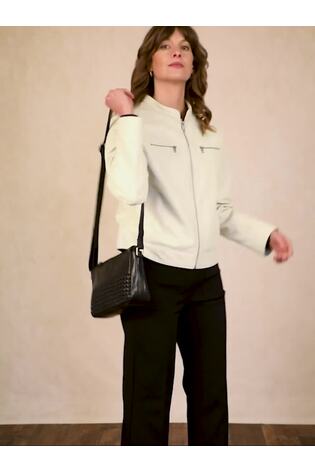 Lakeland Leather Black Waverton Woven Cross-Body Bag - Image 2 of 8