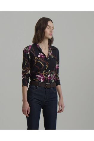 Lauren Ralph Lauren Navy Kristy Patterned Shirt - Image 2 of 9