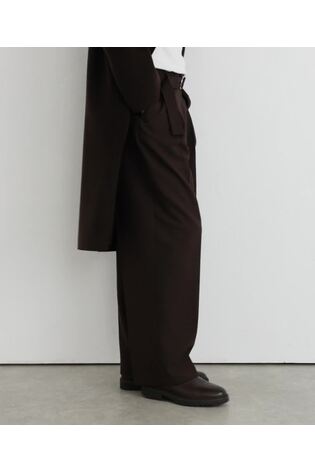 Relaxed-Fit Belted Trousers in Brown - Image 2 of 7