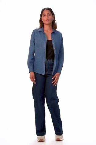 Roman Blue Button Up Pocket Detail Collar Shirt - Image 2 of 6