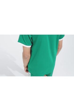 adidas Pecock Green Adicolor Classics 3-Stripes 100% Cotton  T-Shirt - Image 2 of 6