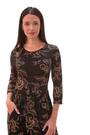 Roman Brown Paisley Pocket Stretch Midi Dress - Image 2 of 6