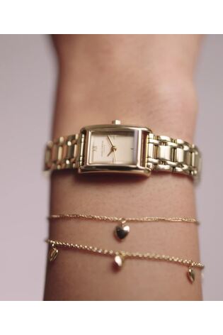 Olivia Burton Gold Tone 16x24mm Petit Grove Light IP Watch - Image 2 of 9