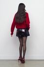 Reiss Burgundy Spence Sequin Shorts - Image 2 of 10