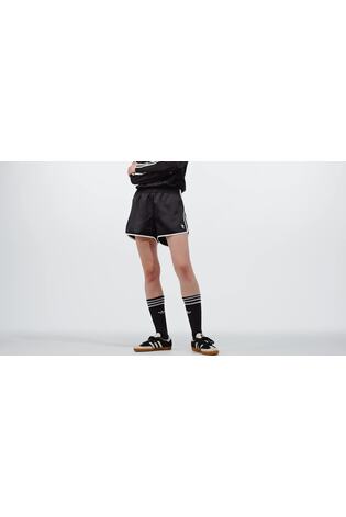 adidas Originals Black 3-Stripe Sprinter Shorts - Image 2 of 7