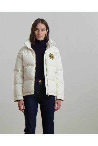Lauren Ralph Lauren Crest Patch Down Puffer Coat - Image 2 of 10