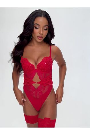 Ann Summers Red Embroidered Icon Padded Body - Image 2 of 5