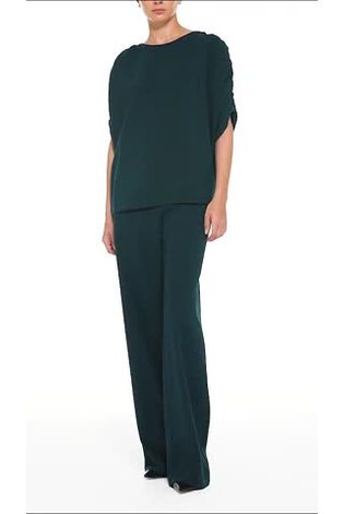 leem Green Gathered Shoulder Top - Image 2 of 5