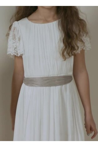 Angel & Rocket Aria White Lace Sleeve Maxi Dress