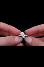 The Diamond Store Pink 4.5mm Pearl with Shell and Diamond Stellato Ring in 9K White Gold - Image 2 of 5