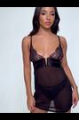 Ann Summers Black Gracious Lace & Mesh Chemise Nightie - Image 2 of 5
