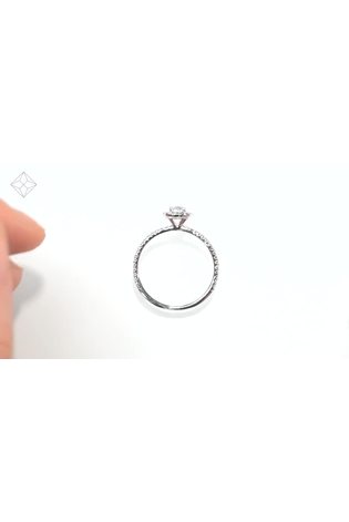 The Diamond Store 9K White Gold Ella Halo 0.55ct Lab Diamond Engagement Ring - Image 2 of 6