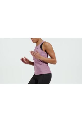adidas Pink Performance Running Own The Run Vest Top - Image 2 of 9