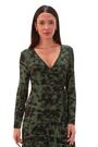 Roman Green Tie Dye Wrap Detail Stretch Dress - Image 2 of 6