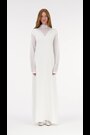 leem White Mesh-Effect Knitted Dress - Image 2 of 6