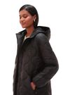Roman Black Quilted Hooded Coat - Image 2 of 6