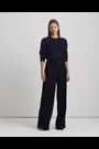 Lauren Ralph Lauren Navy Blue Kirahn Georgette Wide Leg Trousers - Image 2 of 7