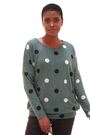 Roman Green Spot Print Snit Top - Image 2 of 6