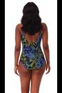 Miraclesuit Floral Print Wrap Tummy Control Non Wired Blue Swimsuit - Slika 2 od 5