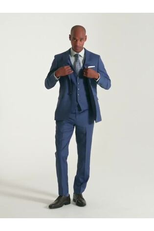 Skopes Blue Tailored Fit Remo Wool Rich Suit Jacket - Image 2 of 8