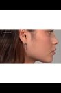 Karen Millen Silver Tone Crystal Baguette Drop Earrings - Image 2 of 6
