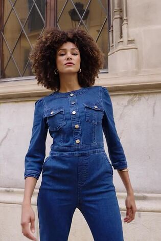 Denim clearance jumpsuit next