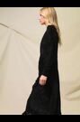 Ro&Zo Animal Print Burnout Ruch Front Black Dress - Image 2 of 4