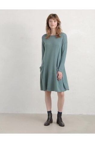 Buy Seasalt Blue Heartfelt Knitted Dress from Next Luxembourg