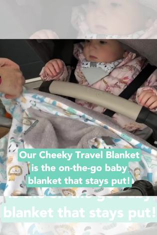 Cheeky Chompers Baby 100% Cotton Travel Blanket - Image 2 of 9