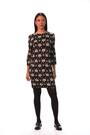 Roman Grey Abstract Zip Trim Shift Dress - Image 2 of 6