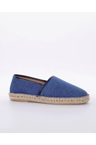 Blau - Dune London Bronko Piping Canvas Espadrilles - Bild 2 von 7