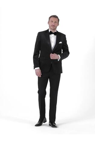 Skopes Black Tailored Fit Jive Velvet Jacket - Image 2 of 9