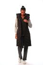 Roman Black Chevron Quilted Hooded Gilet - Image 2 of 7
