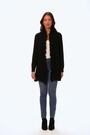 Roman Black Longline Ruffle Detail Cardigan - Image 2 of 6