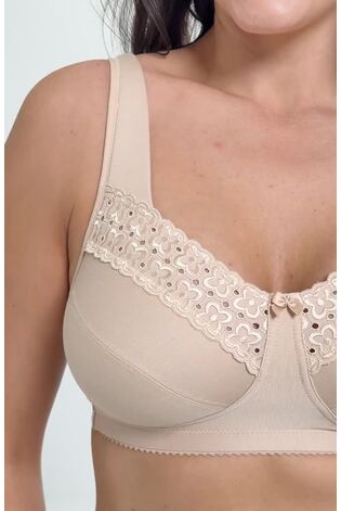 Miss Mary of Sweden Nude Broderie Anglaise Non-Wired Bra - Image 2 of 5