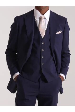Skopes Blue Tailored Fit Caspian Stretch Look Suit Jacket - Image 2 of 6 Skopes Blue Tailored Fit Caspian Stretch Look Suit Jacket - Image 2 of 6