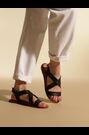 Jones Bootmaker Black Wide Fit Hali Leather Sandals - Image 2 of 6