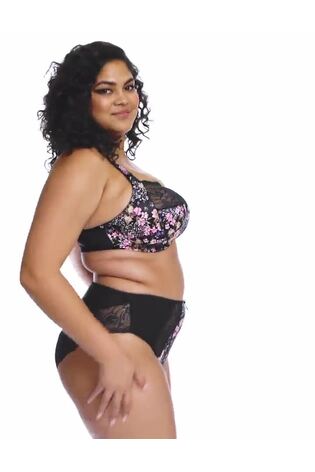 Elomi Summer Garden Morgan Underwire Black Bra - Image 2 of 6