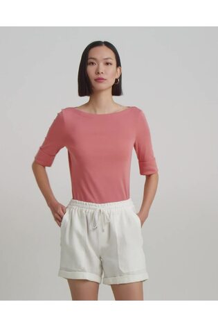Розовый - Ralph Lauren хлопковые футболки с вырезом лодочкой Lauren Judy - Изображение 2 из 7 Розовый - Ralph Lauren хлопковые футболки с вырезом лодочкой Lauren Judy - Изображение 2 из 7