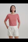 Розовый - Ralph Lauren хлопковые футболки с вырезом лодочкой Lauren Judy - Изображение 2 из 7