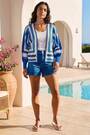 Roman Blue Crochet Cardigan - Image 2 of 7