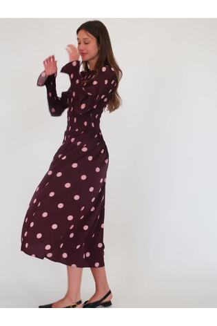 Amy Lynn Purple Longsleeve Midaxi Dress - Image 2 of 8