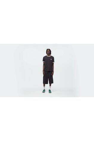 adidas Originals Black Firebird Oversized Shorts - Image 2 of 6