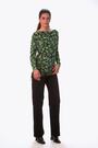 Roman Green Ruched Floral Cowl Neck Top - Image 2 of 6
