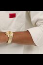 HUGO Gold Tone Gents Smooth Stainless Steel Bracelet Watch With Green Dial - Image 2 of 6