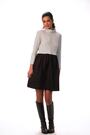 Roman Black Contrast Stripe Smock 100% Cotton Midi Dress - Image 2 of 6
