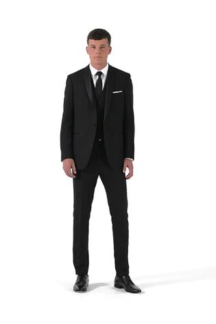 Skopes Black Tailored Fit Newman Check Suit: Jacket - Image 2 of 6